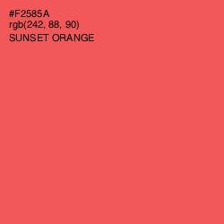 #F2585A - Sunset Orange Color Image